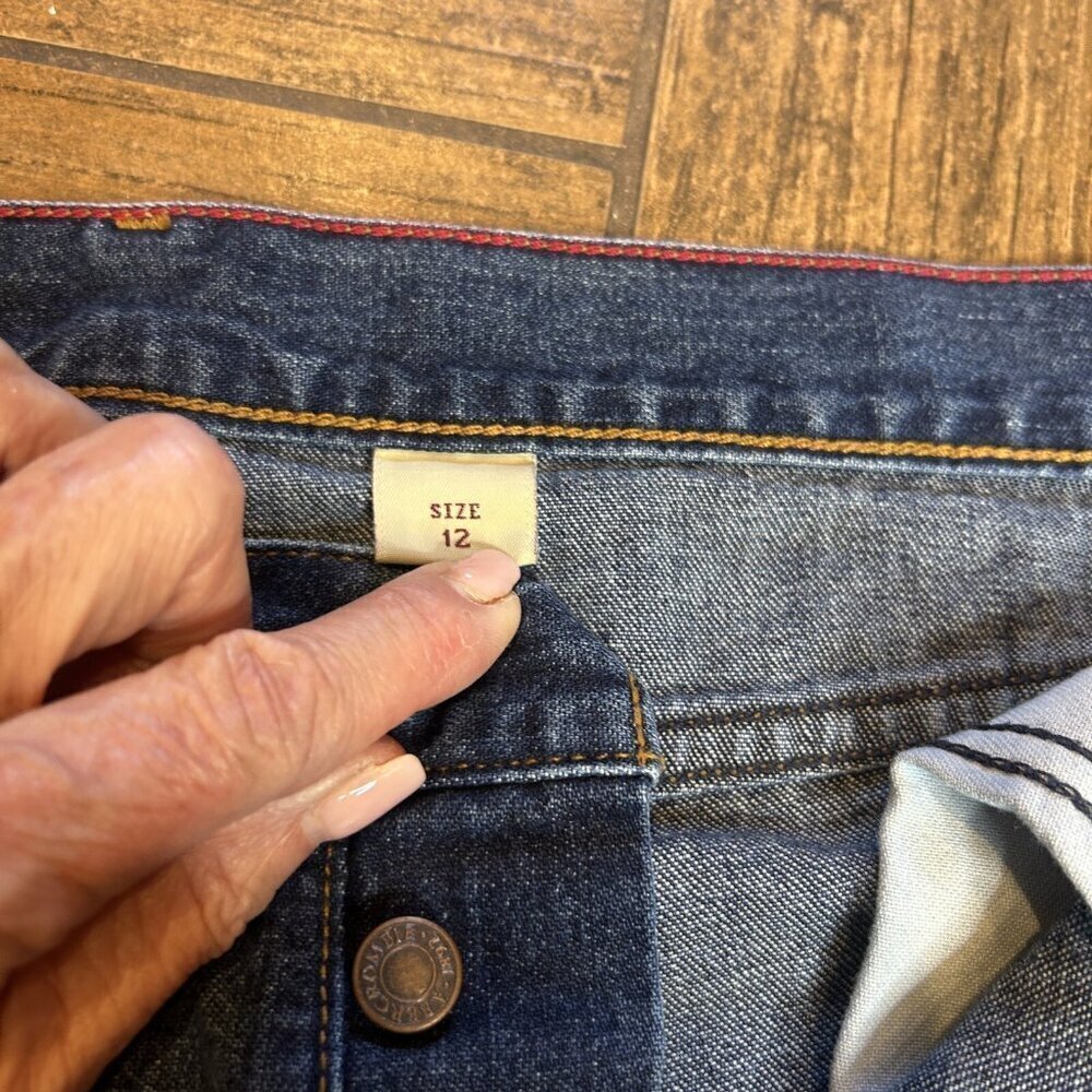 Abercrombie & Fitch 1892 Women's Button Fly High Rise Cropped Jeans Size 12 - Picture 6 of 13